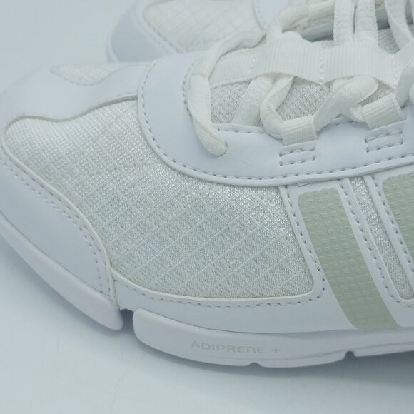 Women Girls White Grey Adidas Triple Cheer Sneakers Size 9 Model #111089250 - Picture 5 of 16